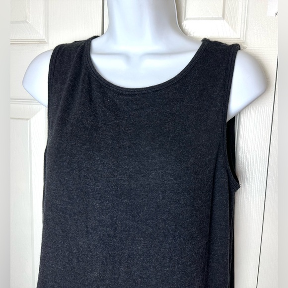 CAbi #3240 Recess Jersey Knit Tunic Top Blouse Shirt Charcoal Gray Scoop Neck - Picture 3 of 10